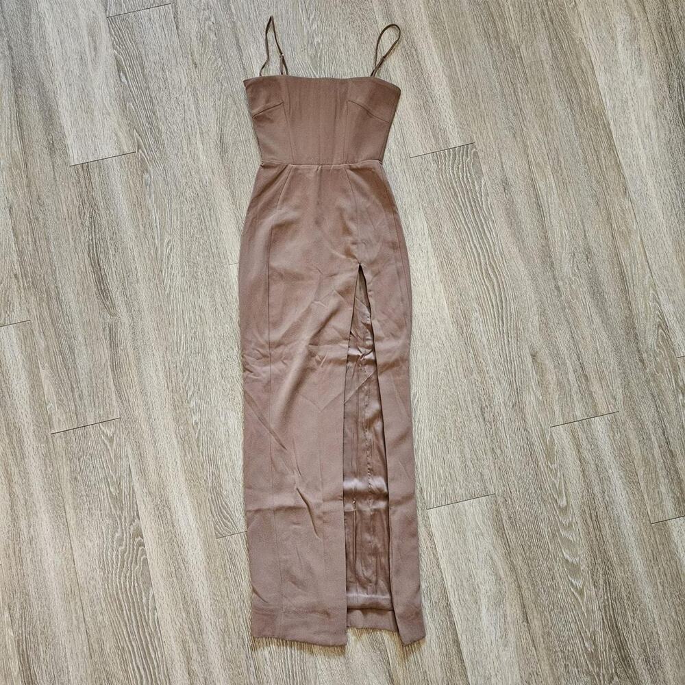 House of CB 'Jaida' toast corset maxi dress